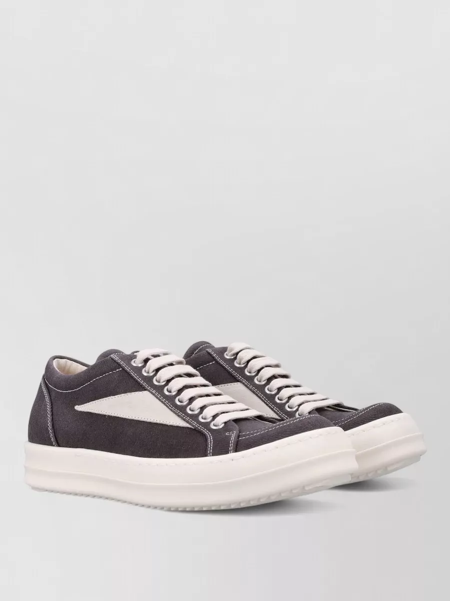 Rick Owens Drkshdw Denim Low-Top Lace-Up Sneakers