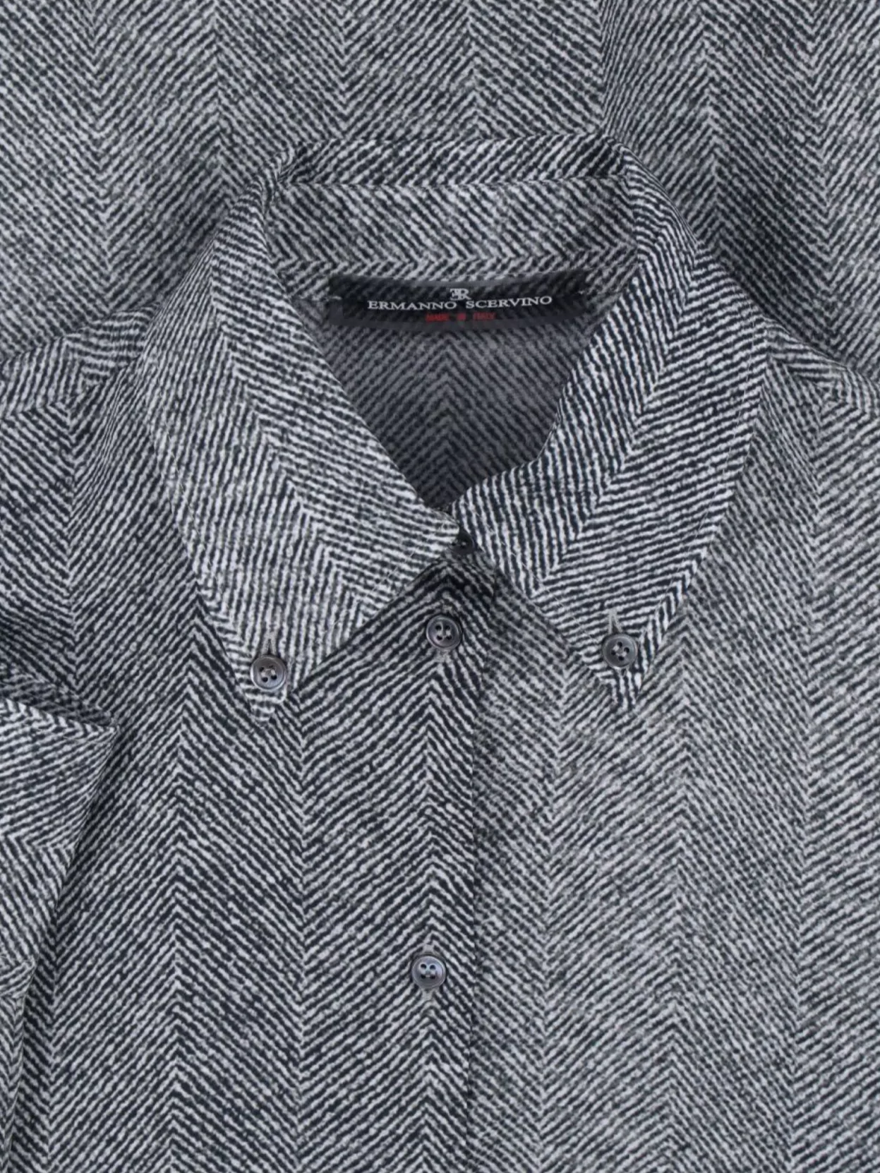 Ermanno Scervino Casual Long Sleeve Herringbone Pattern Top