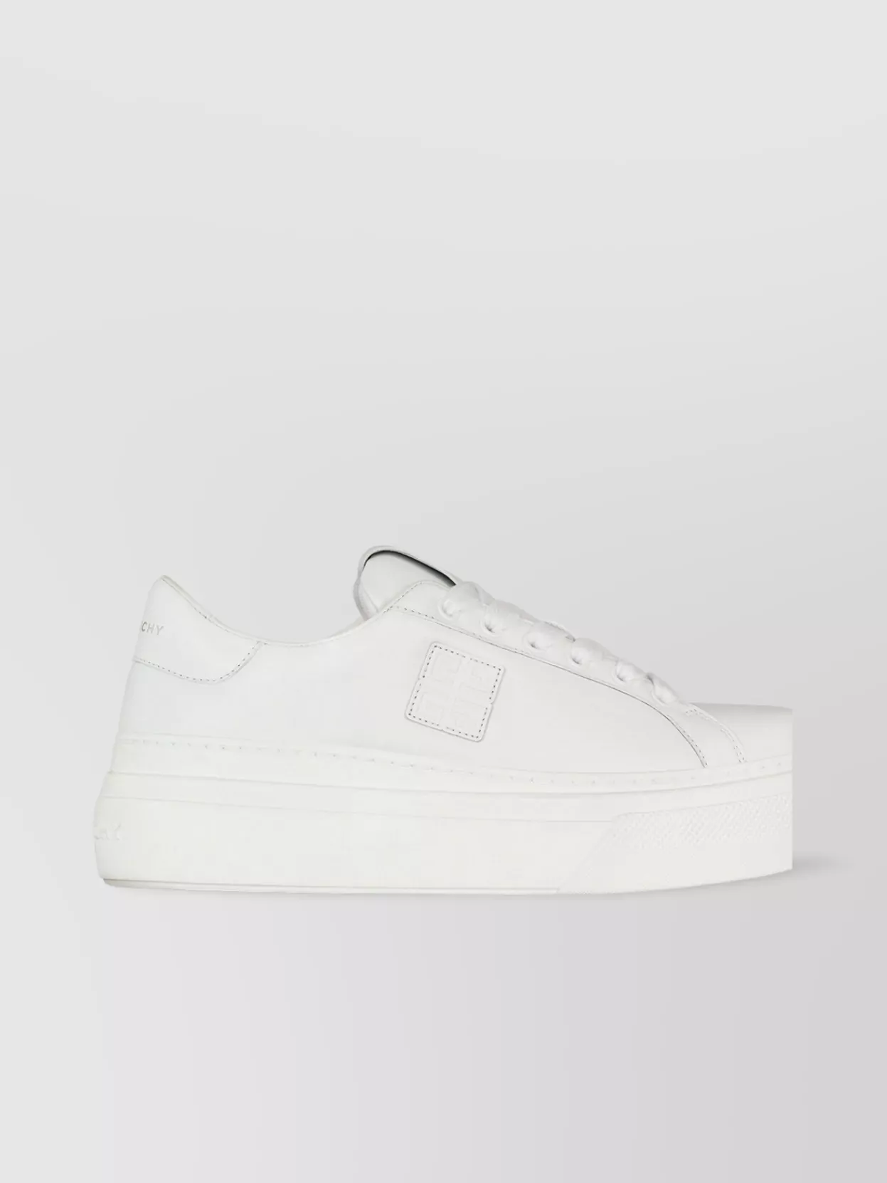 Shop Givenchy Debossed Heel Platform Sneakers In White