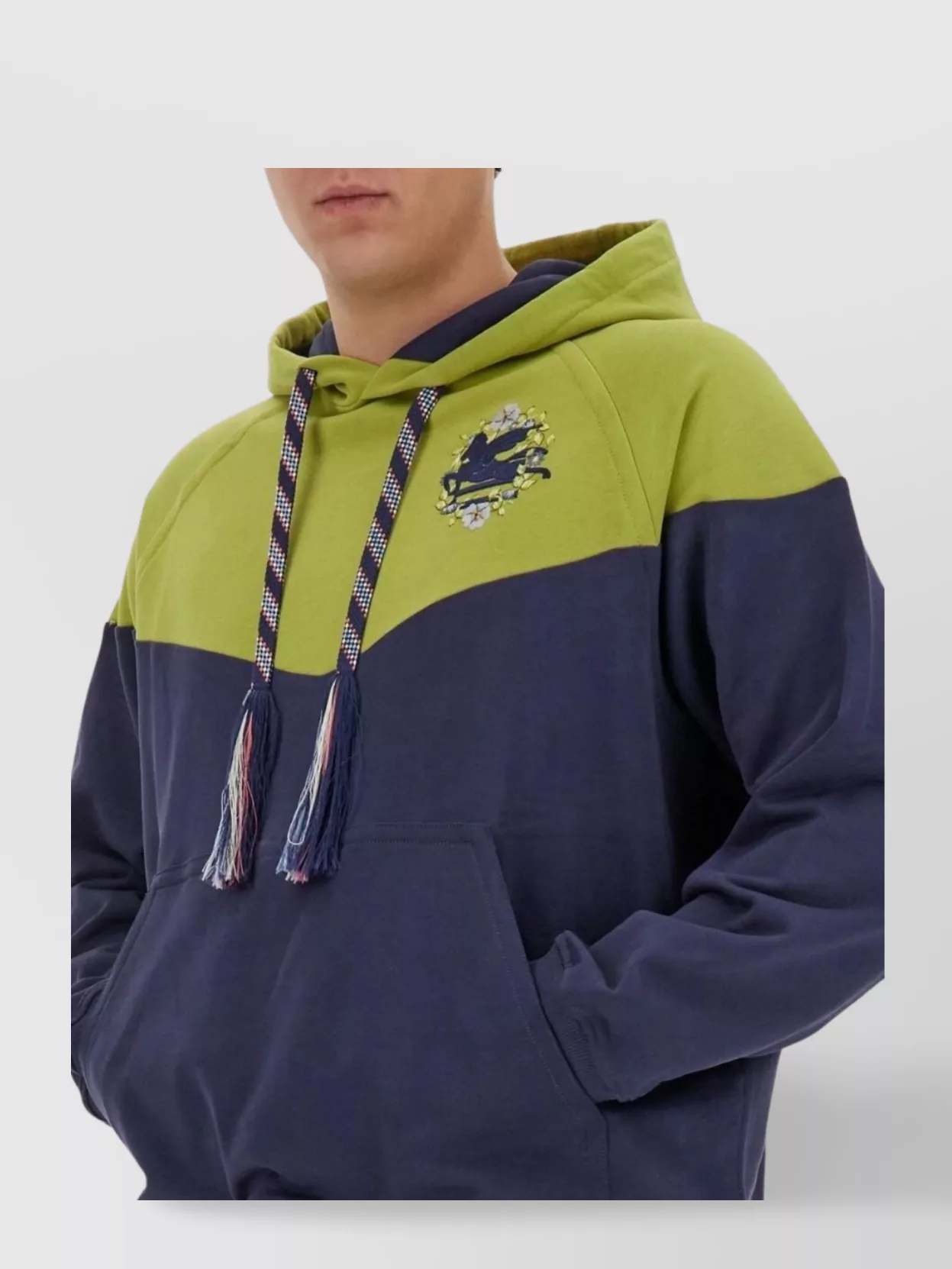 Etro Logo Hooded Sweatshirt Kangaroo Pocket