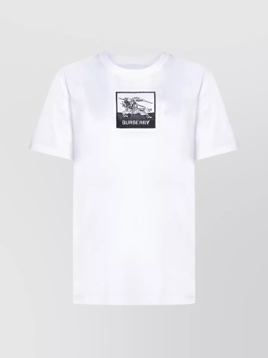 Shop Burberry Ekd Graphic Print T-shirt In White