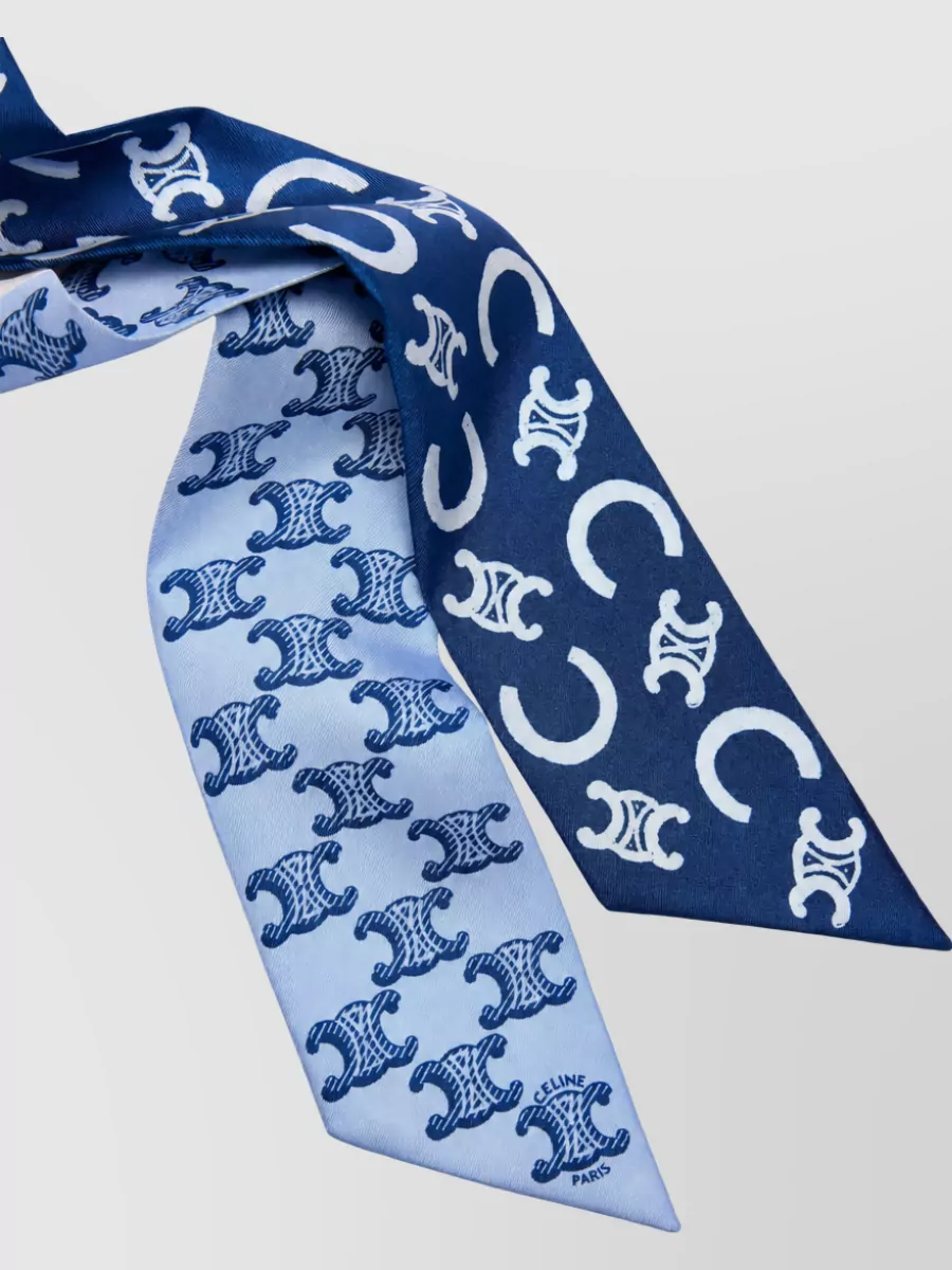 Celine Silk Printed Lavallière Scarf