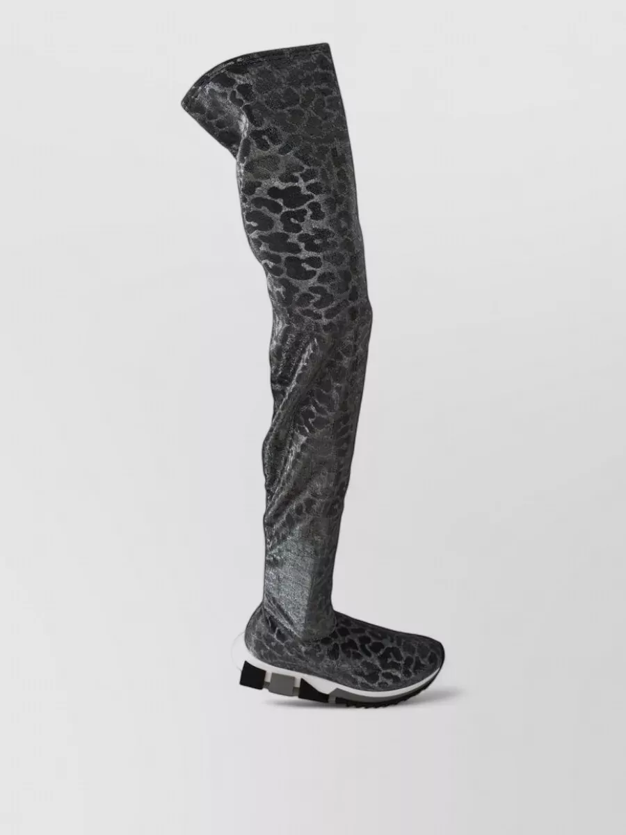 Dolce&Gabbana Leopard-Print Over-The-Knee Boots