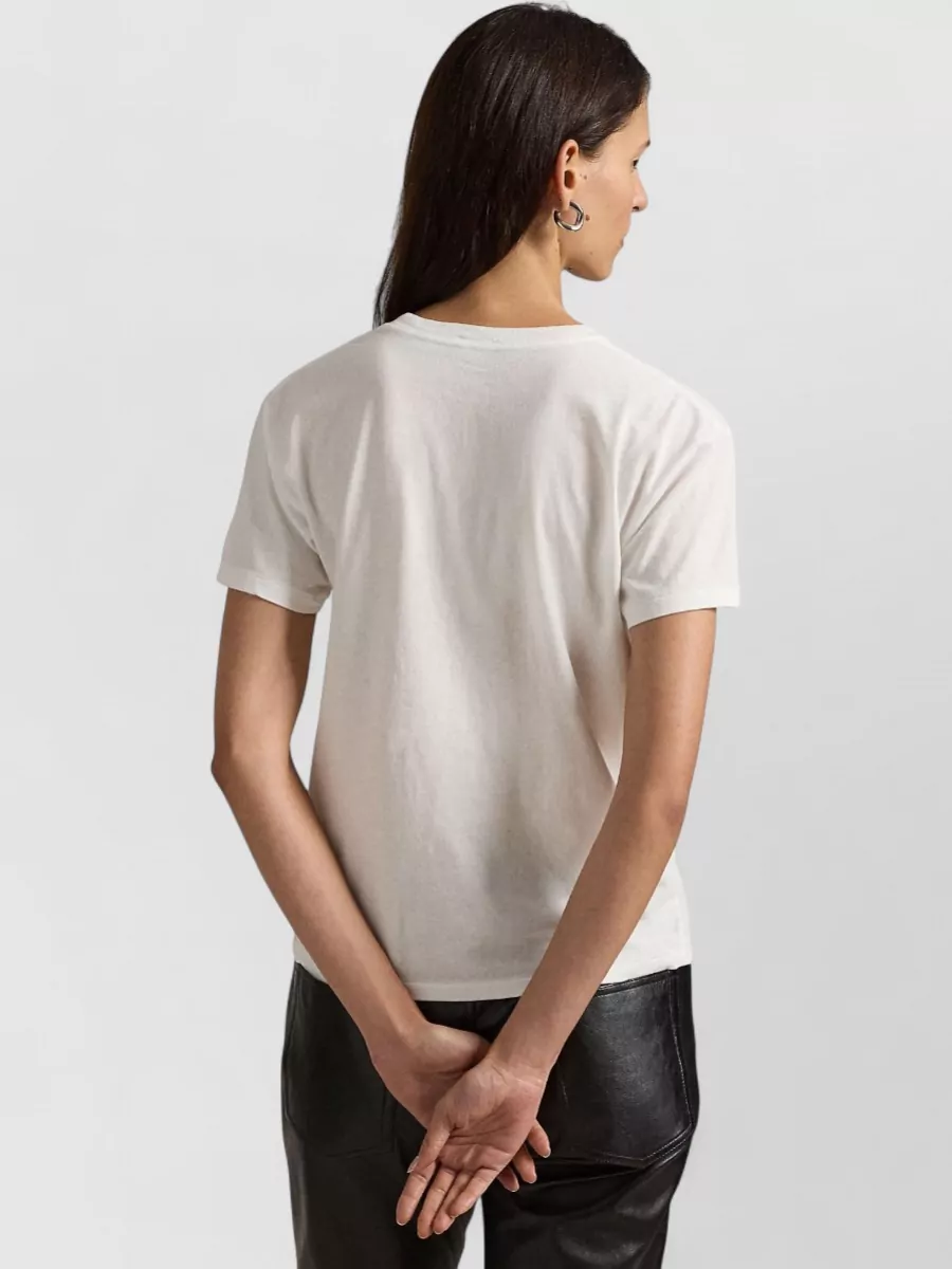 Ralph Lauren T Shirt Featuring Teddy Bear Graphic Print