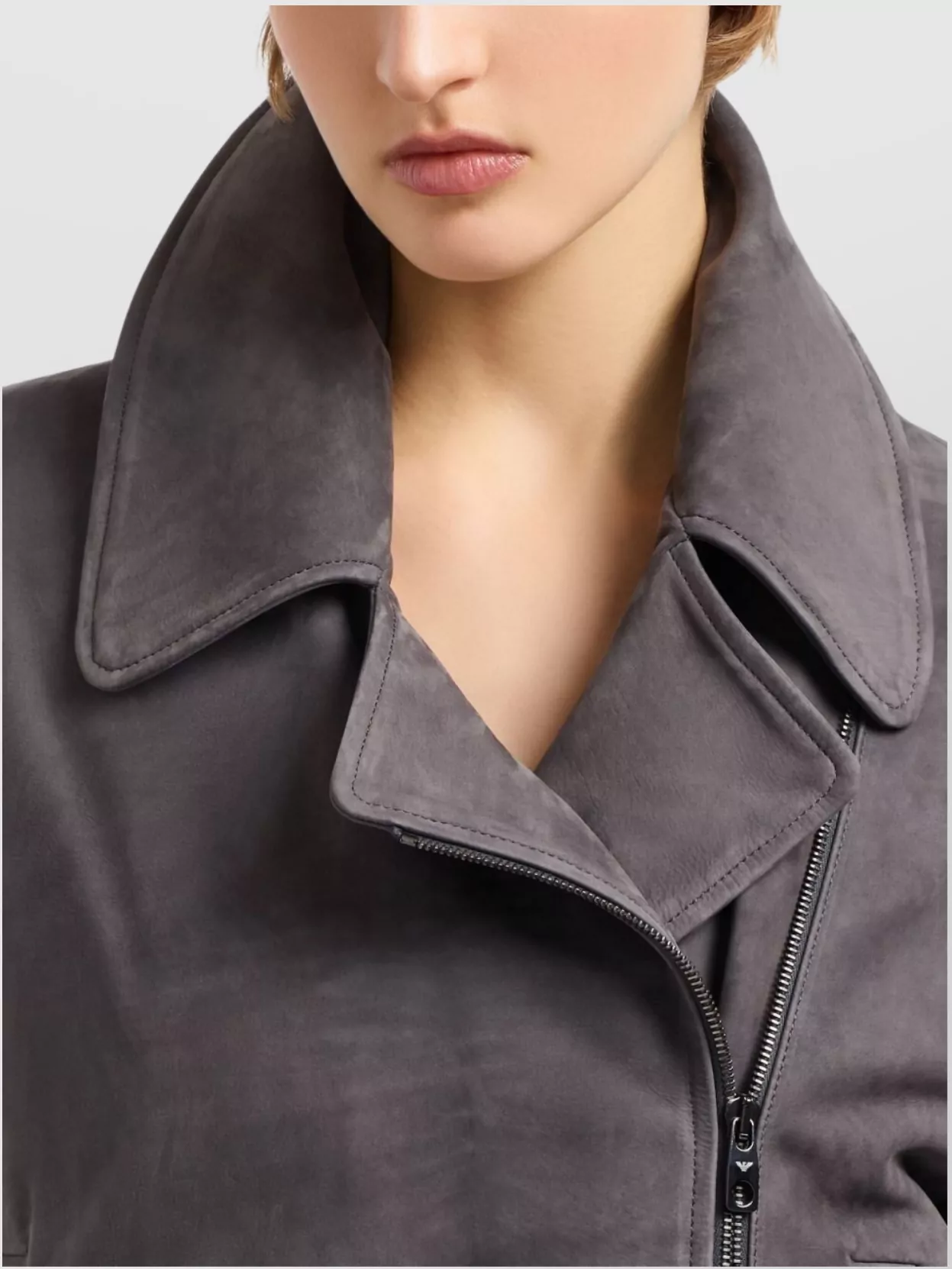 Emporio Armani Waist Belted Leather Jacket