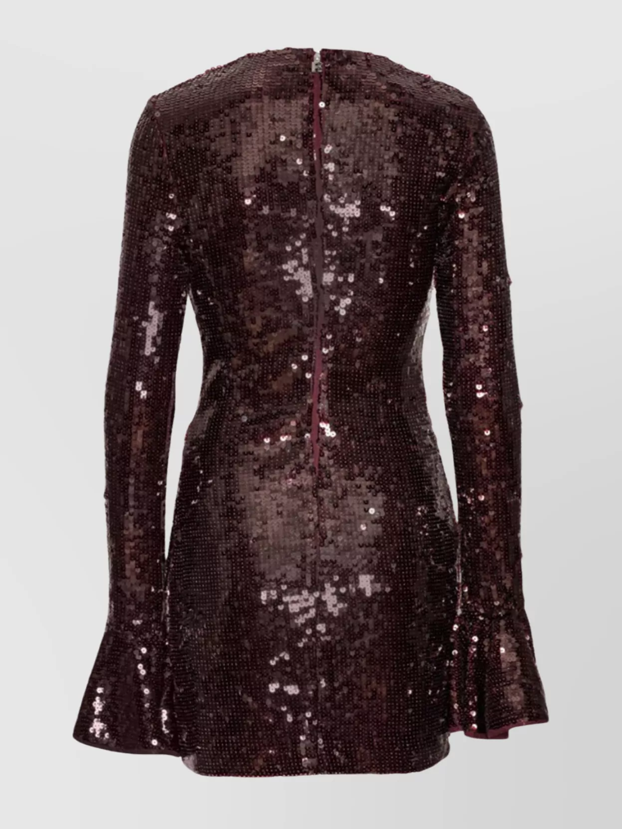 Rotate Sequin Embellished Dress Flared Cuffs Long Sleeves