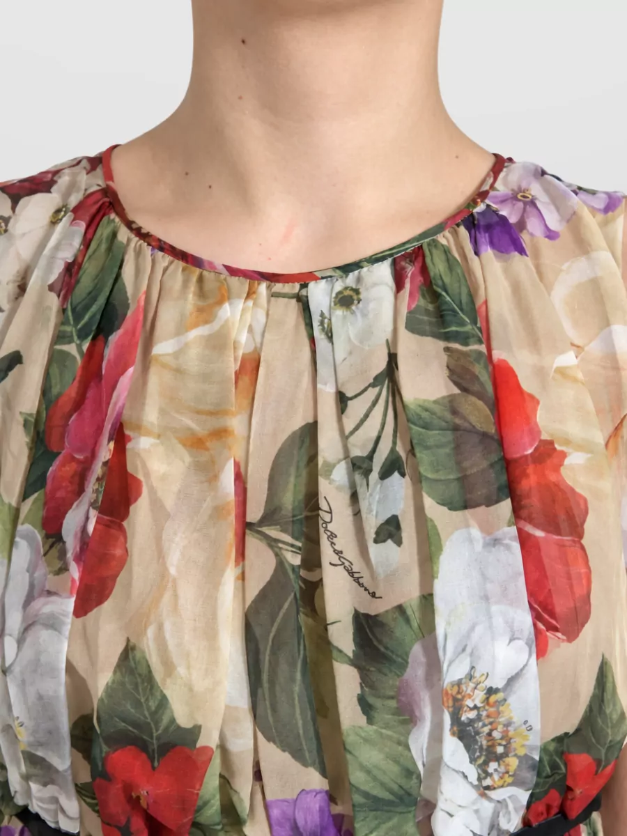 Dolce&Gabbana Silk Floral Sleeveless Mini Dress
