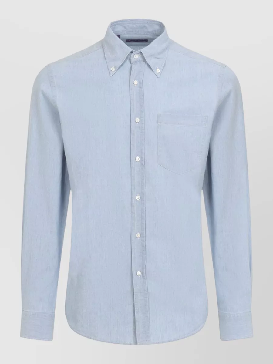 Ralph Lauren Purple Label Button Down Shirt Long Sleeves Pocket