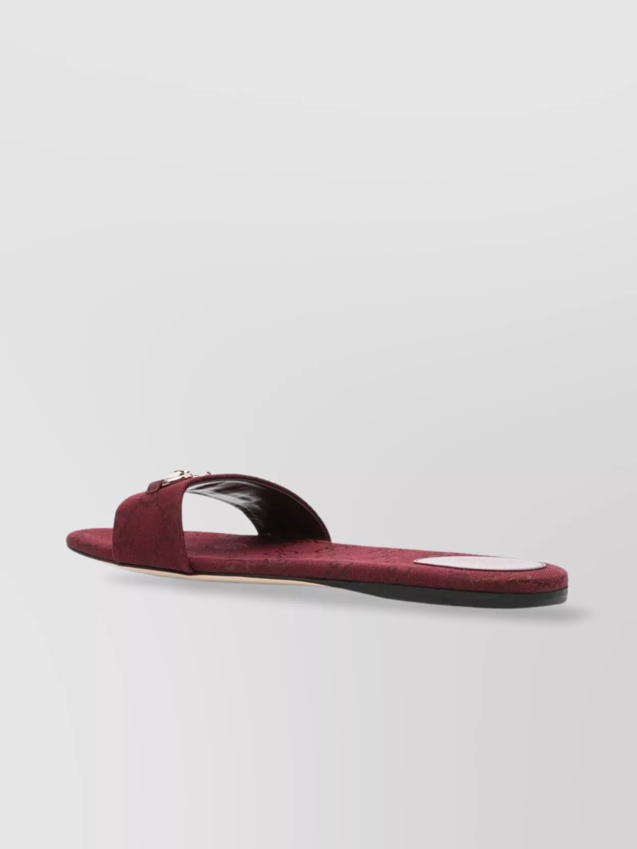 Gucci Canvas Flat Sole Sandals With Metal Hardware