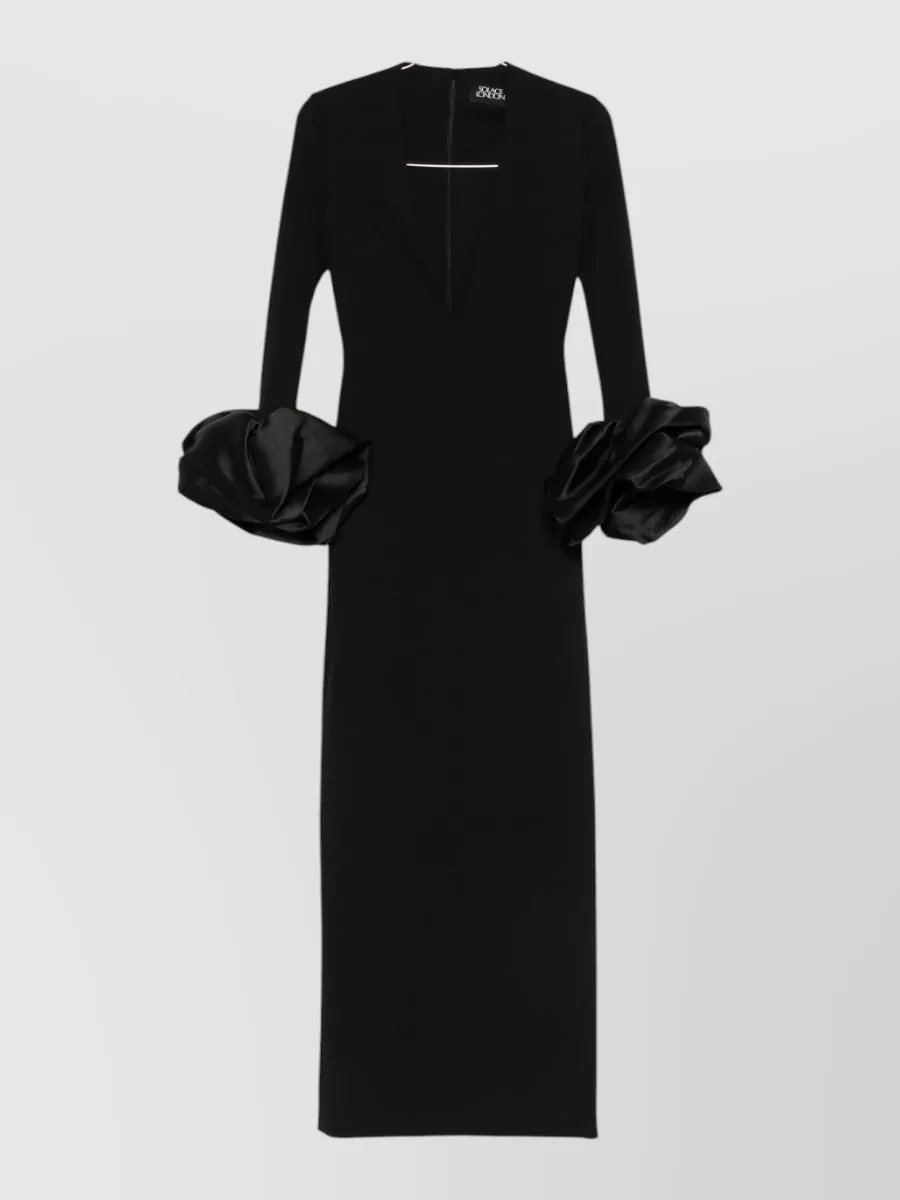 Solace London V-neck long-sleeve maxi dress