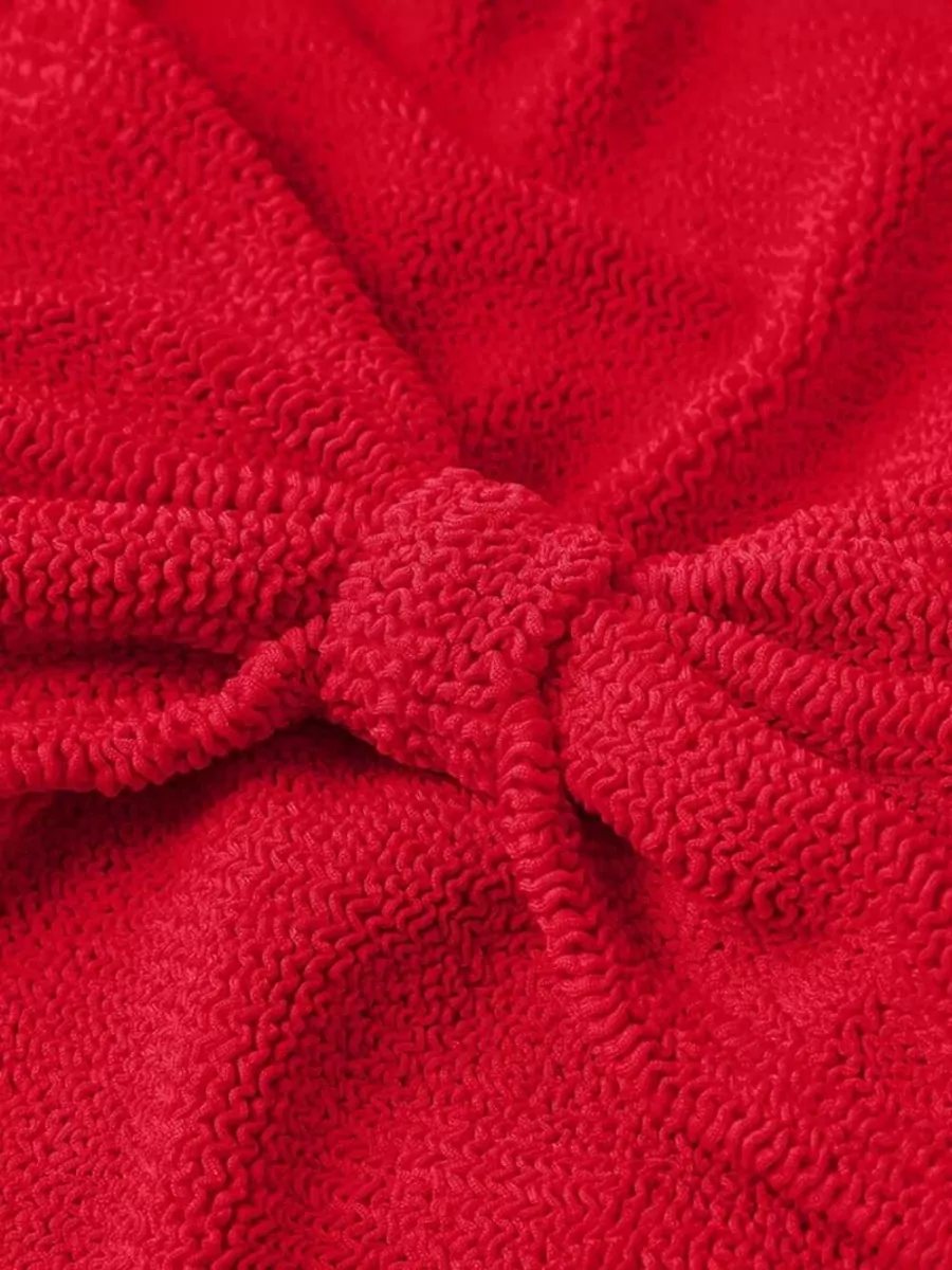 Hunza G Alicia Bow Detail Textured Bikini Set
