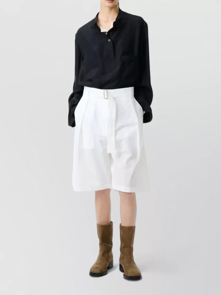Studio Nicholson Pleated Cropped Trousers