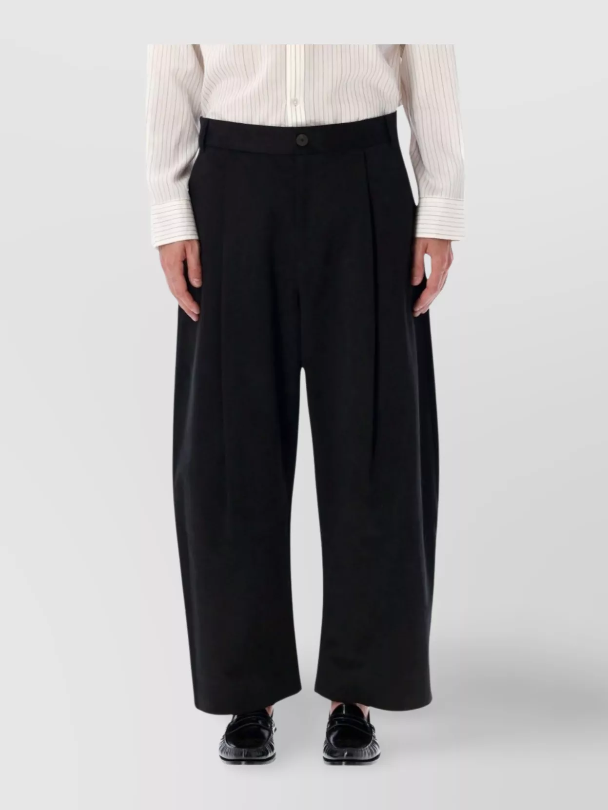 Studio Nicholson Wide Leg Chino Trousers Pockets In Multi