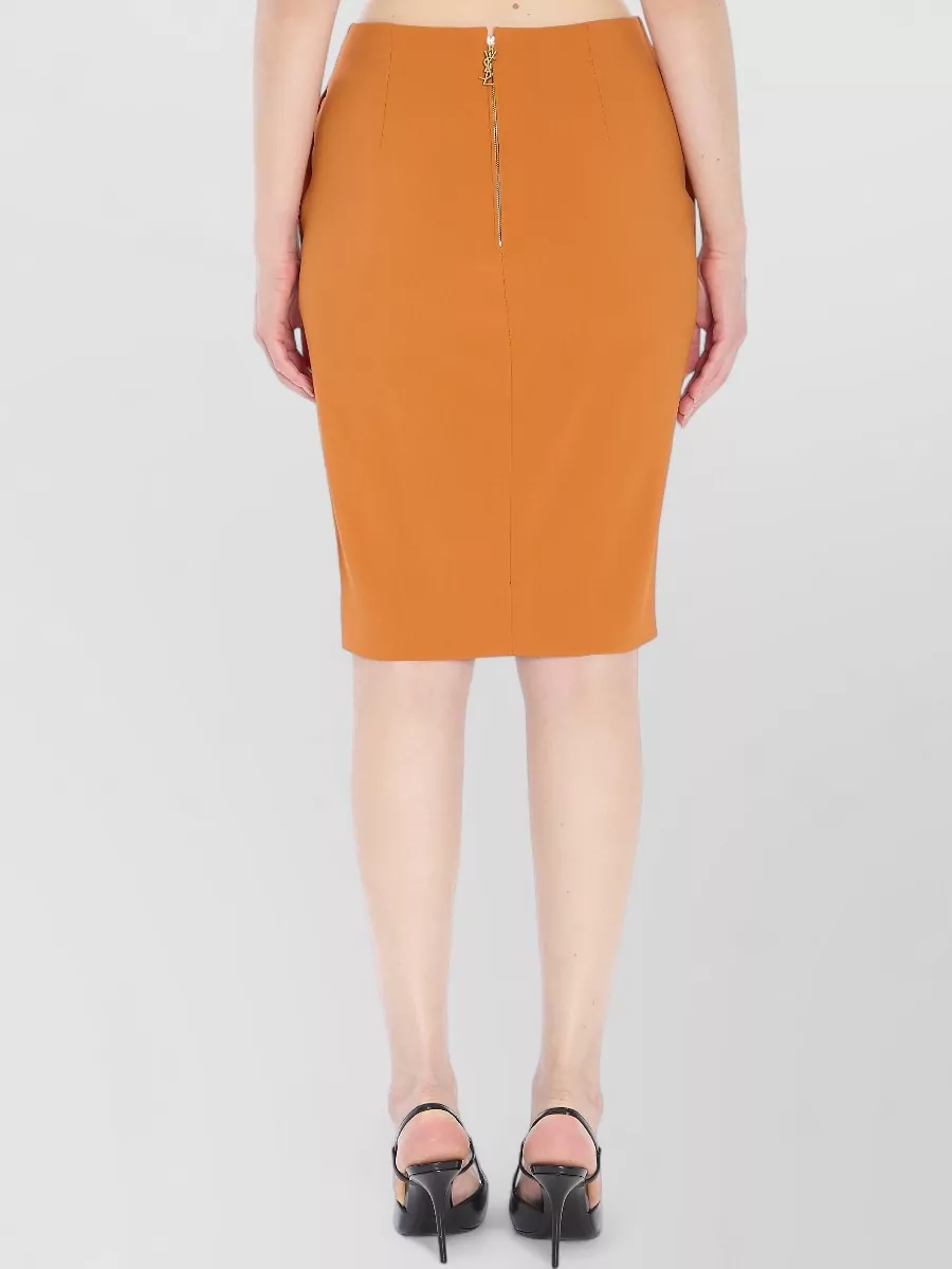 Saint Laurent Satin Pencil Skirt Slim Fit Design