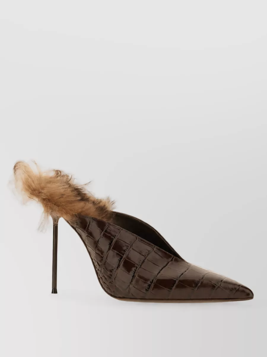 Paris Texas leather mules