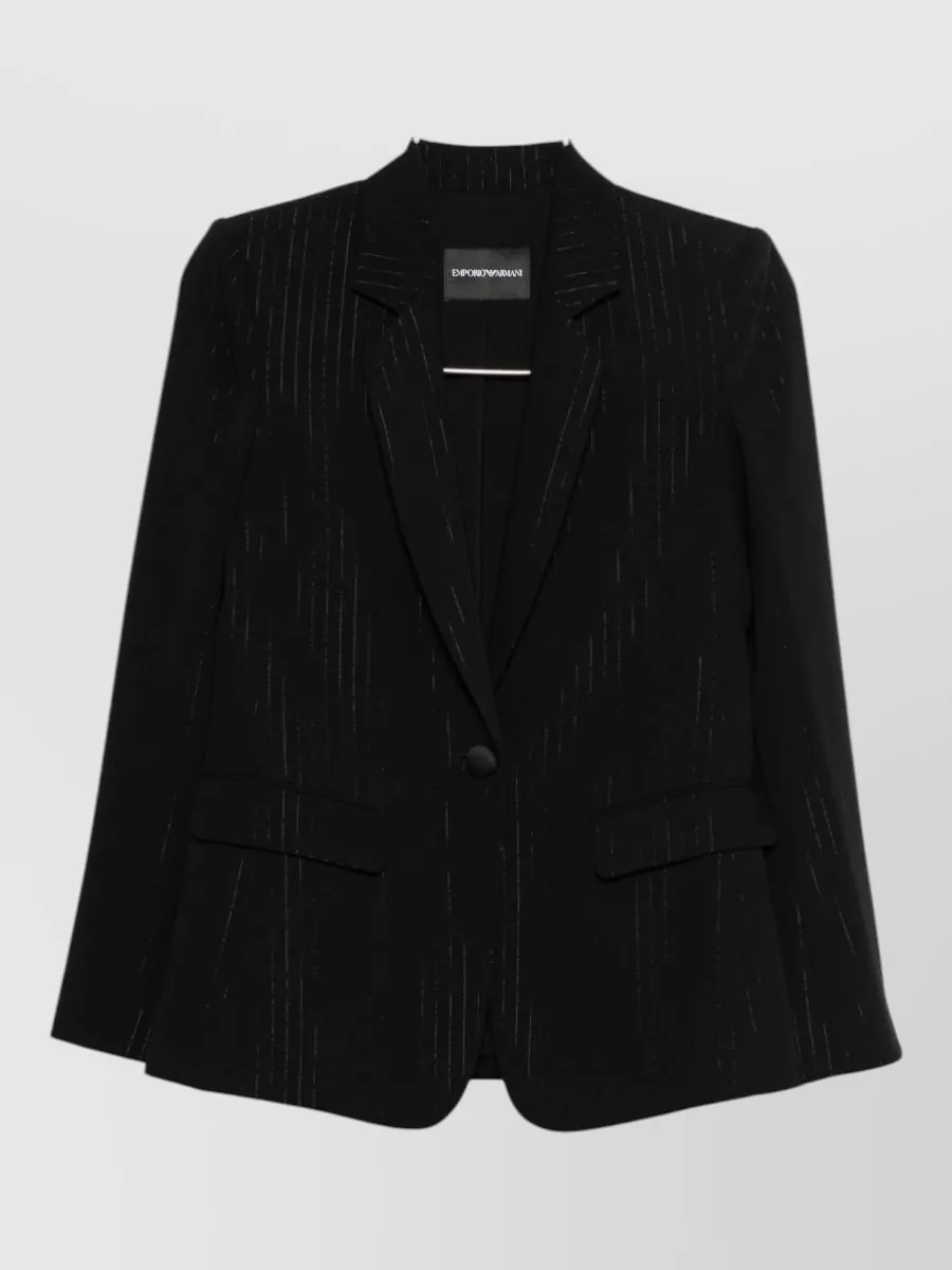 Emporio Armani pinstripe single-breasted blazer jacket