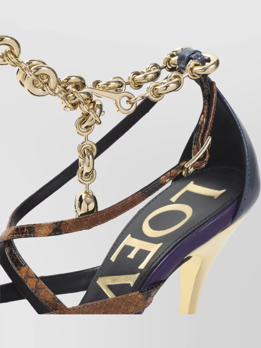 Loewe Comic Chain Strappy Open Toe Sandals