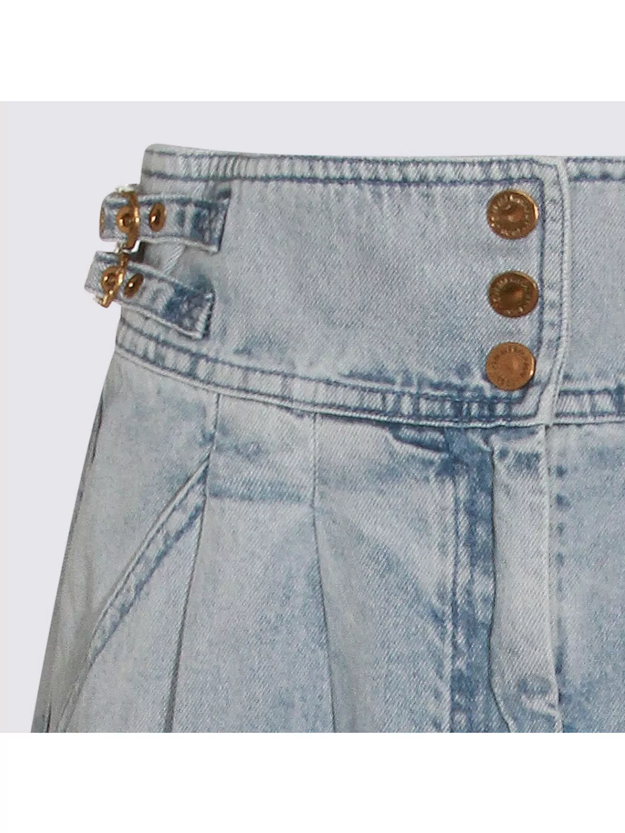 Zimmermann High Waist A-line Midi Skirt With Buttons In Blue