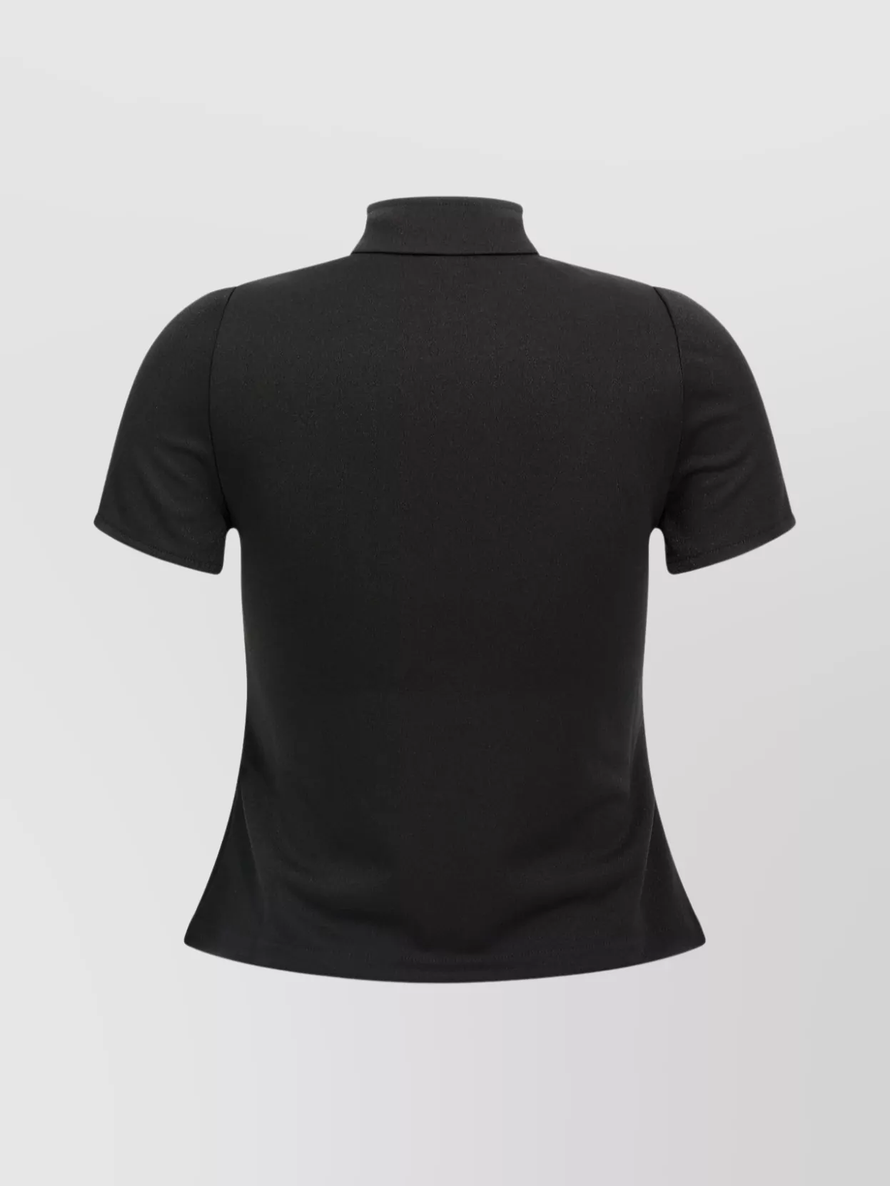 Courrèges Zip-up Short-sleeve Top In Black