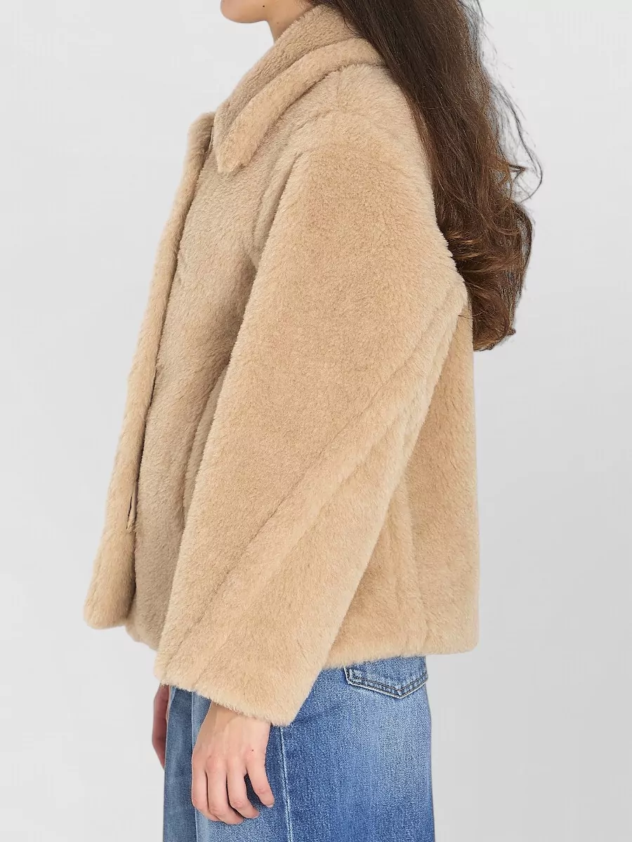 Max Mara Silk Blend Short Single Breasted Coat