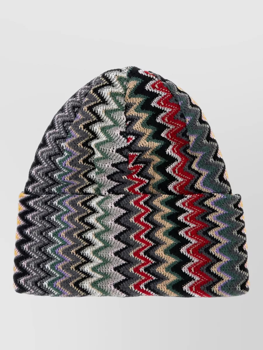 Missoni zigzag knit beanie