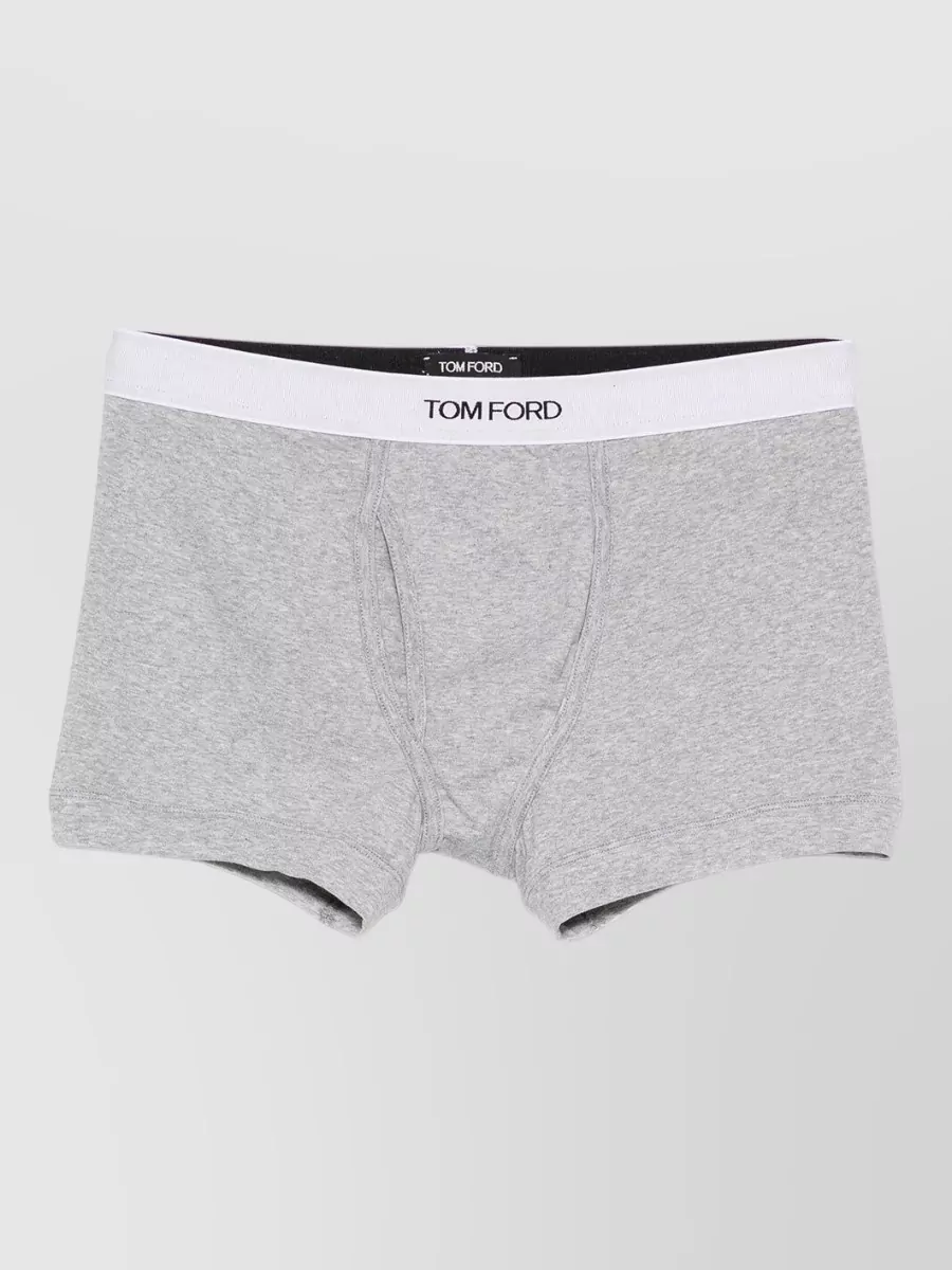 Tom Ford Set Of 2 Logo Waistband Cotton Boxer Briefs