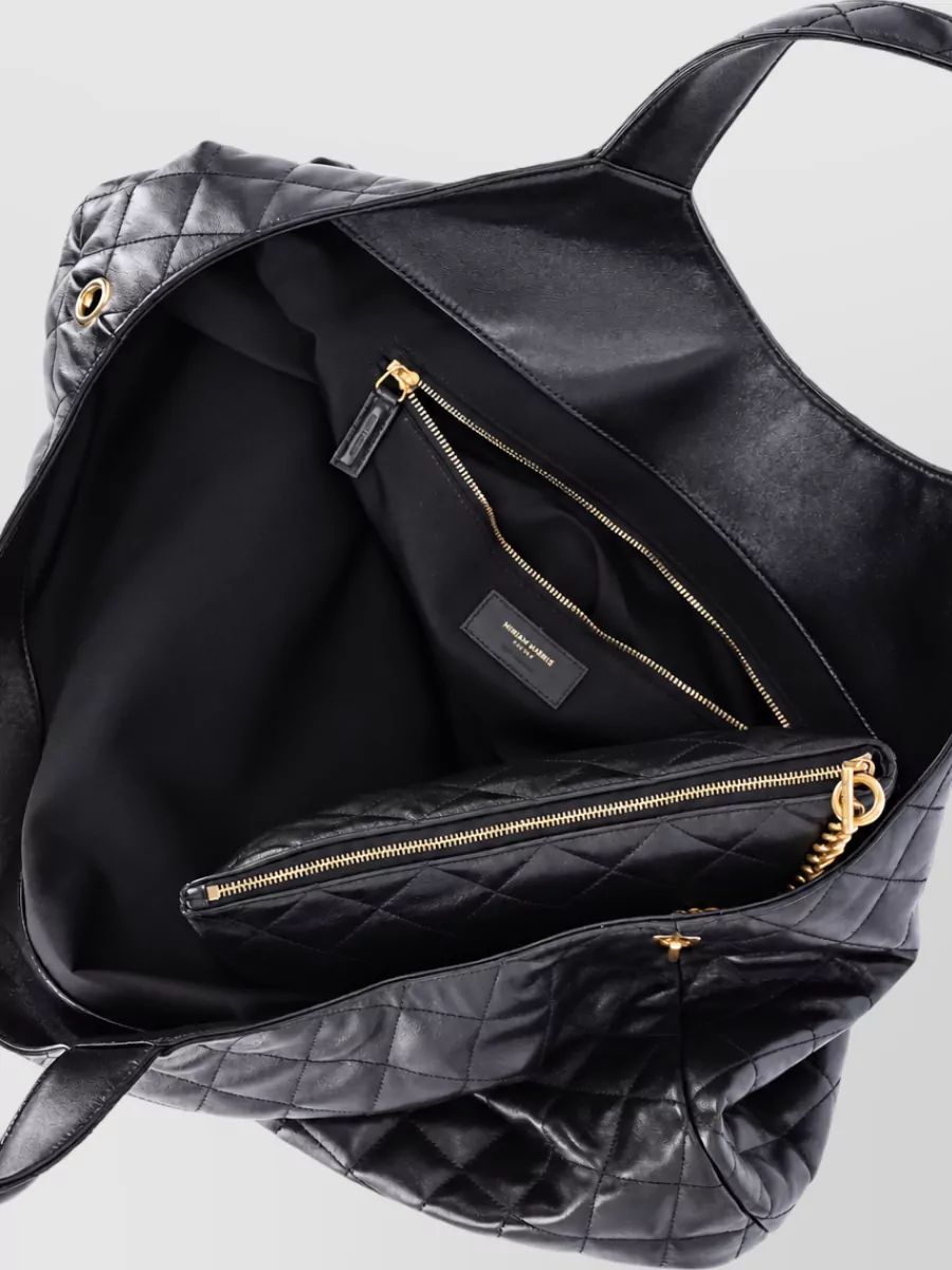 Saint Laurent Shopper Leather Tote Bag
