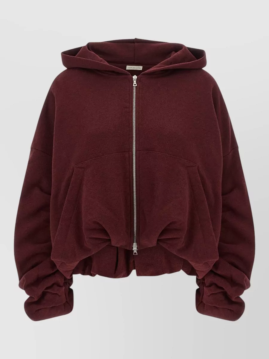 Dries Van Noten Cotton oversized zip hoodie