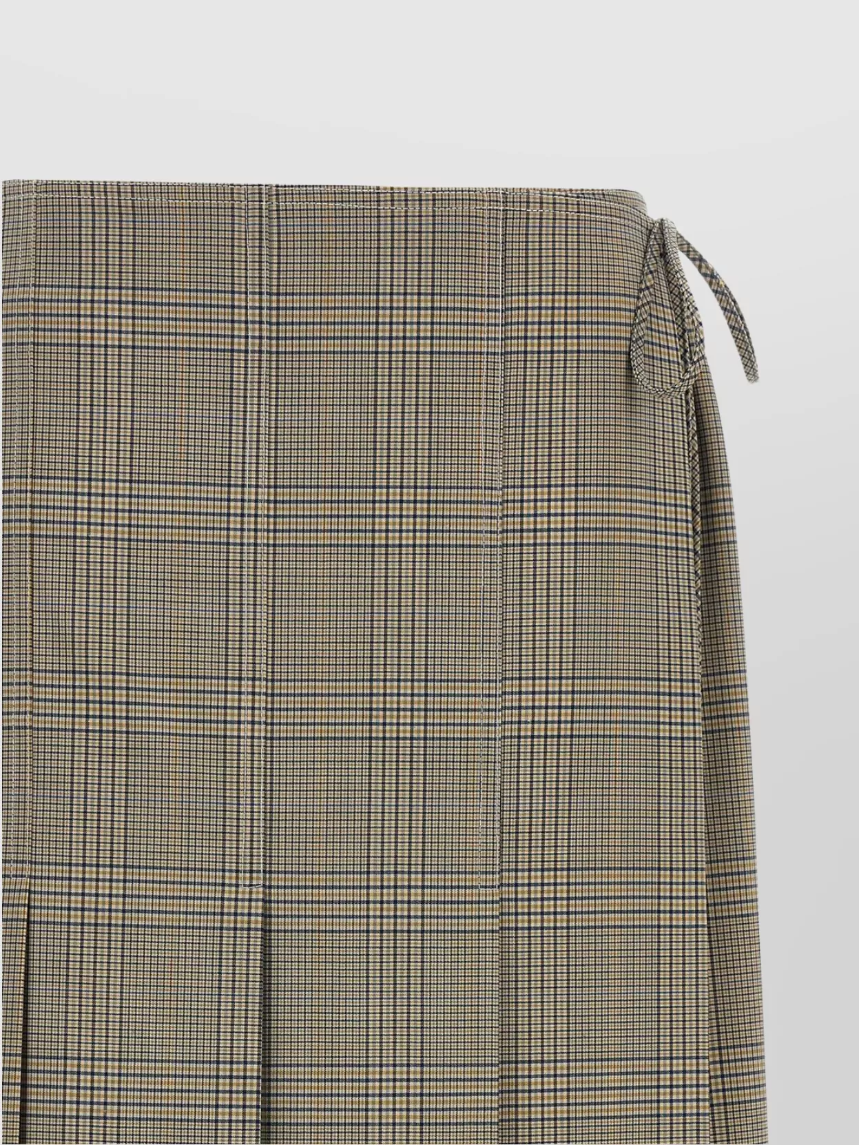Marni 'Clement' Checked Pleated Knee-Length Skirt