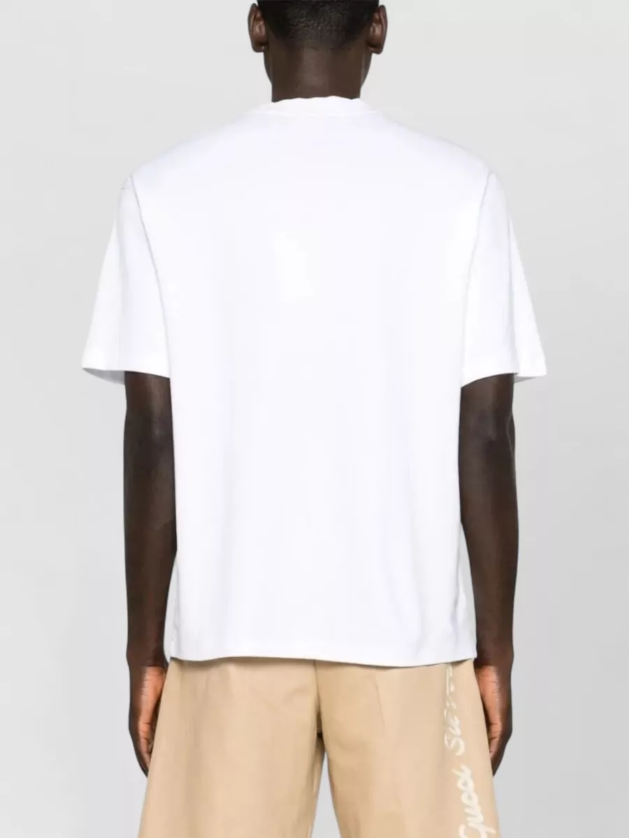 Drôle De Monsieur Slogan Crew Neck Short Sleeve Straight Hem