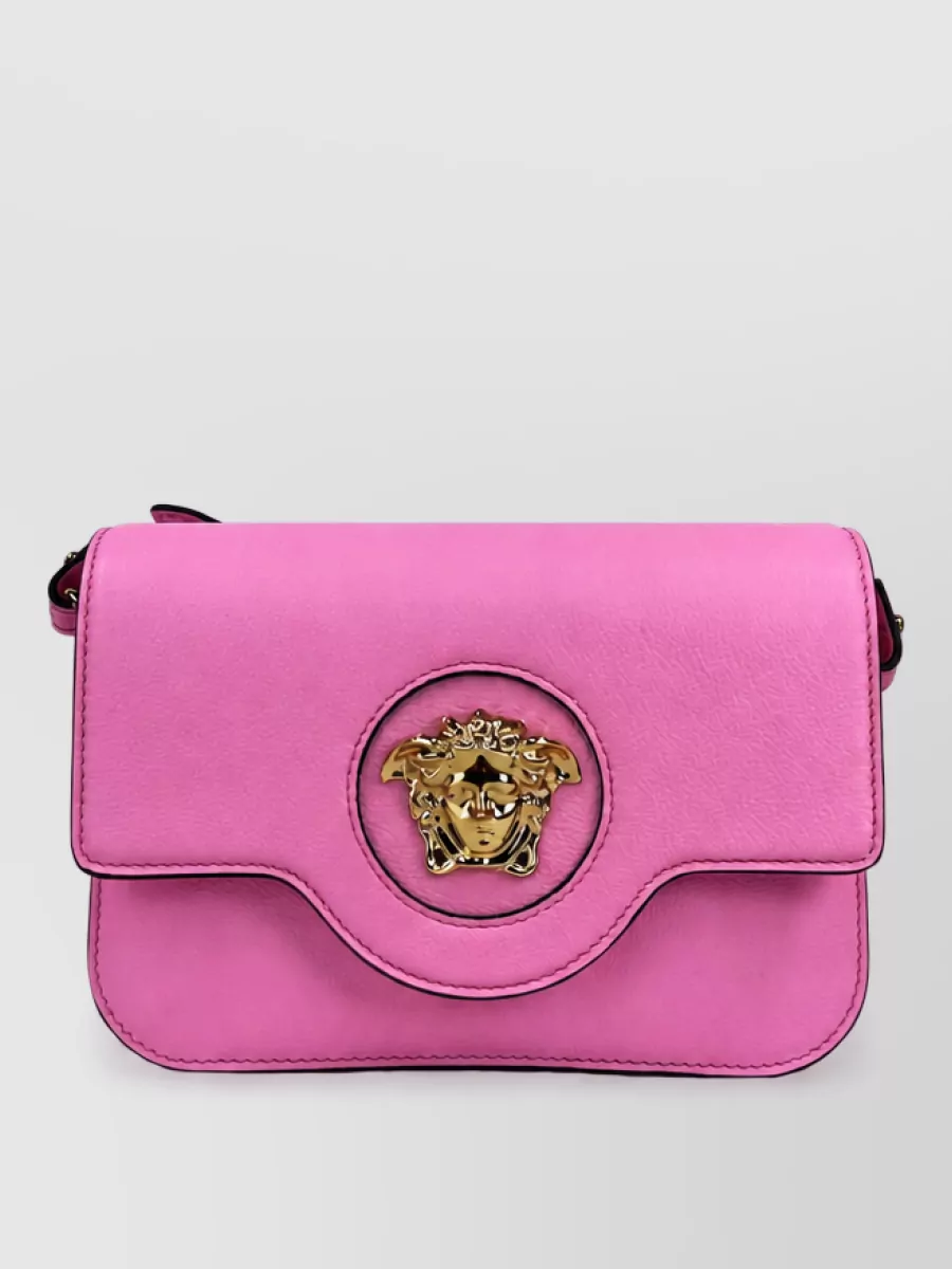 Versace La Medusa Leather Shoulder Bag