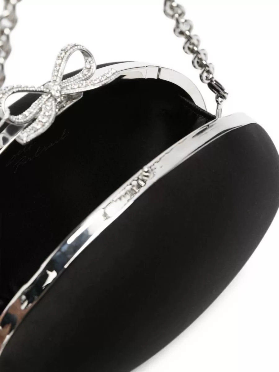 Self-Portrait The Bow Satin Clutch Bag