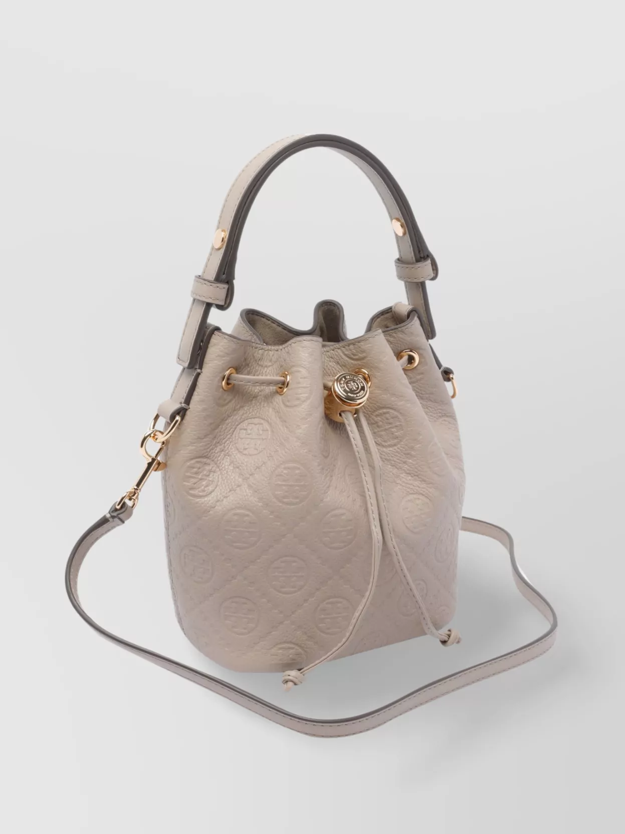 Tory Burch Mini T Monogram Pebble Bucket Bag