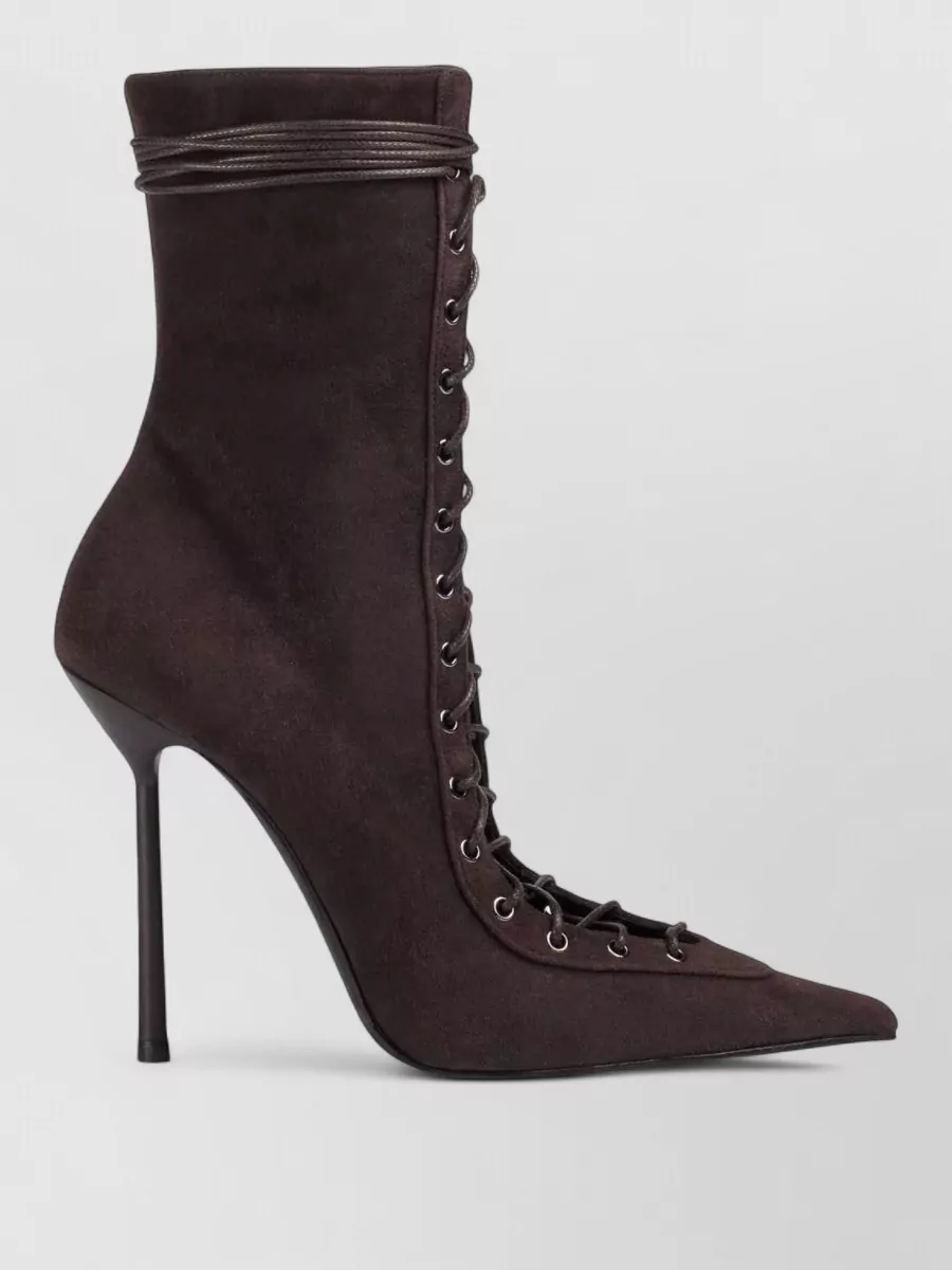 Le Silla Suede Lace-Up Ankle Boots