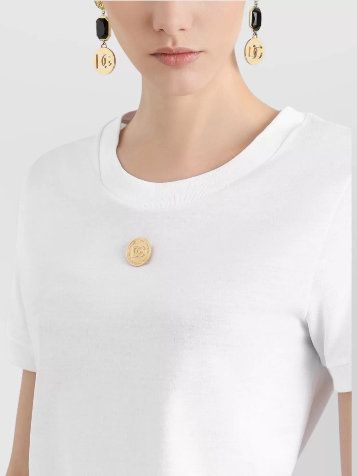 Dolce&Gabbana Medal Cotton T-Shirt Crewneck Short Sleeves