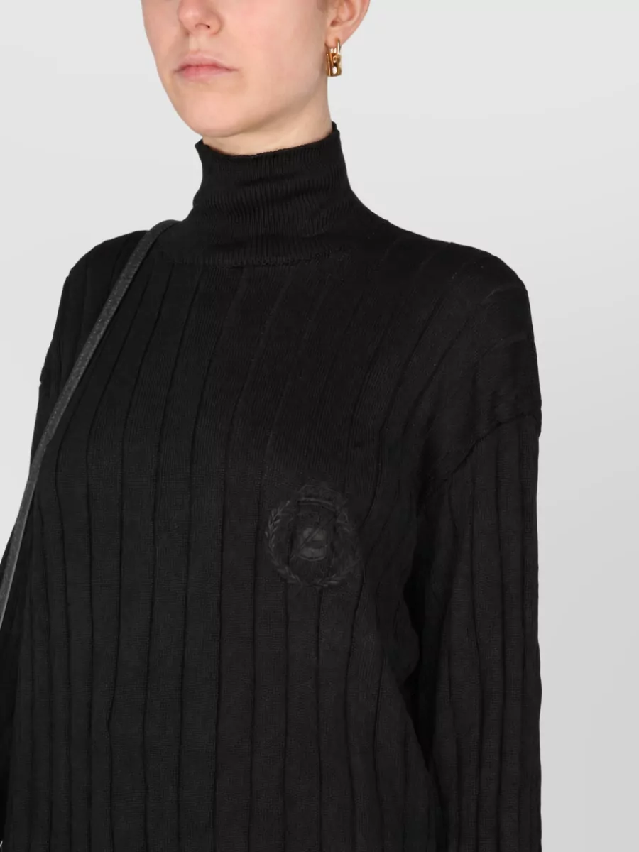 Balenciaga Silk Oversized Turtleneck Sweatshirt