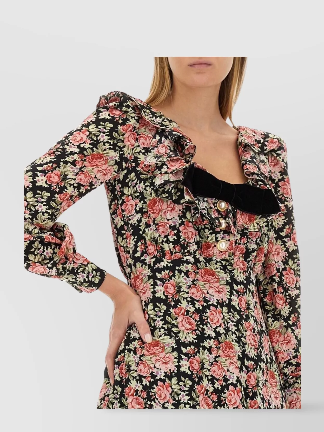Alessandra Rich Mini Robe À Imprimé Fleuri
