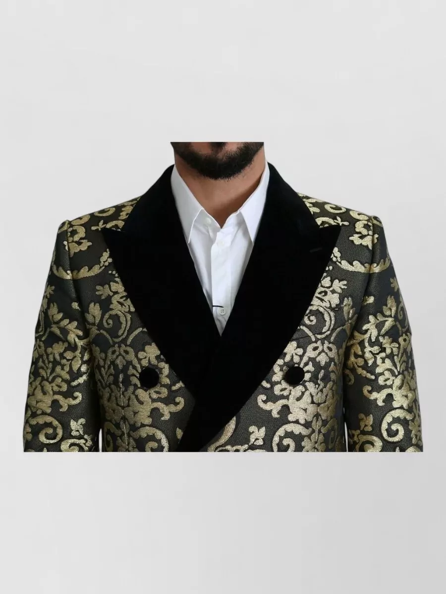 Dolce&Gabbana Brocade Double-Breasted Coat