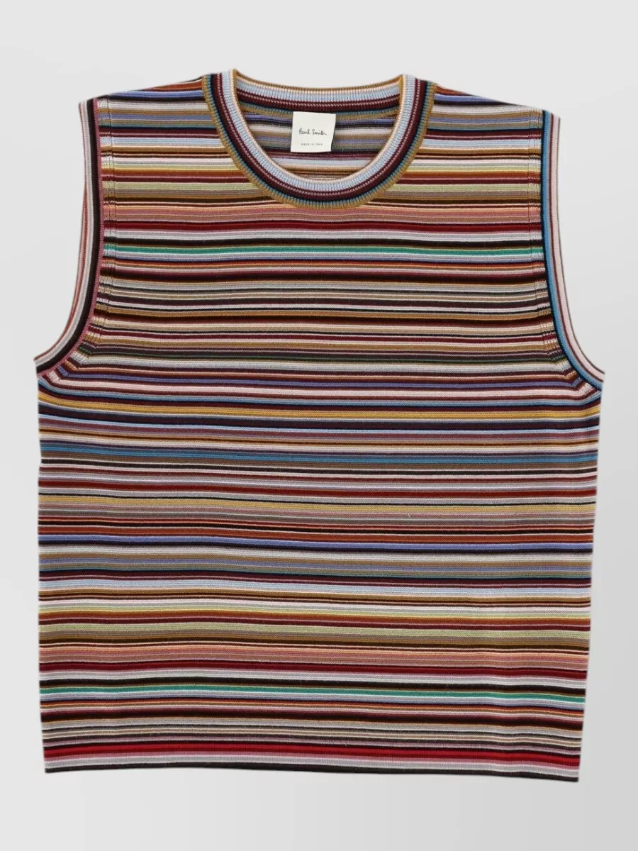 Paul Smith merino wool sleeveless knitted top