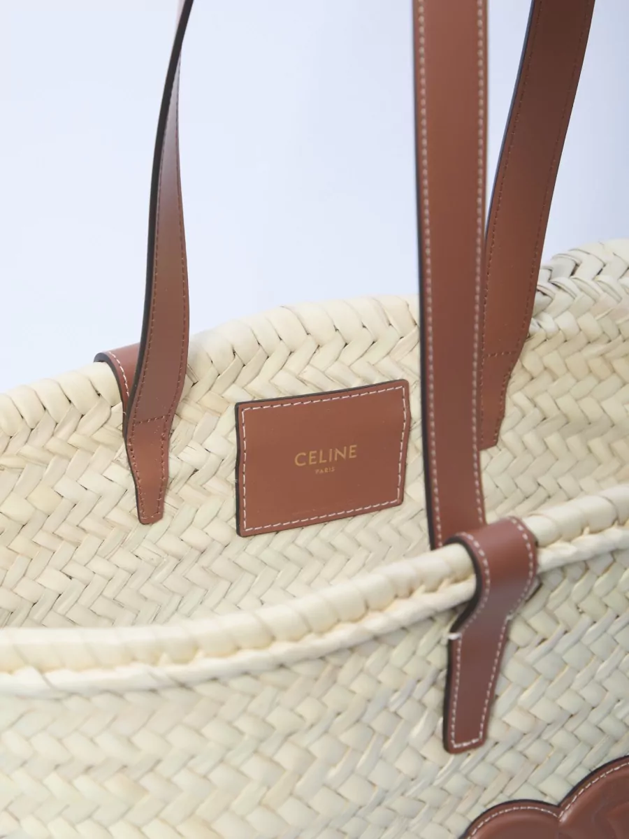 Celine Palm Leaf Basket Bag