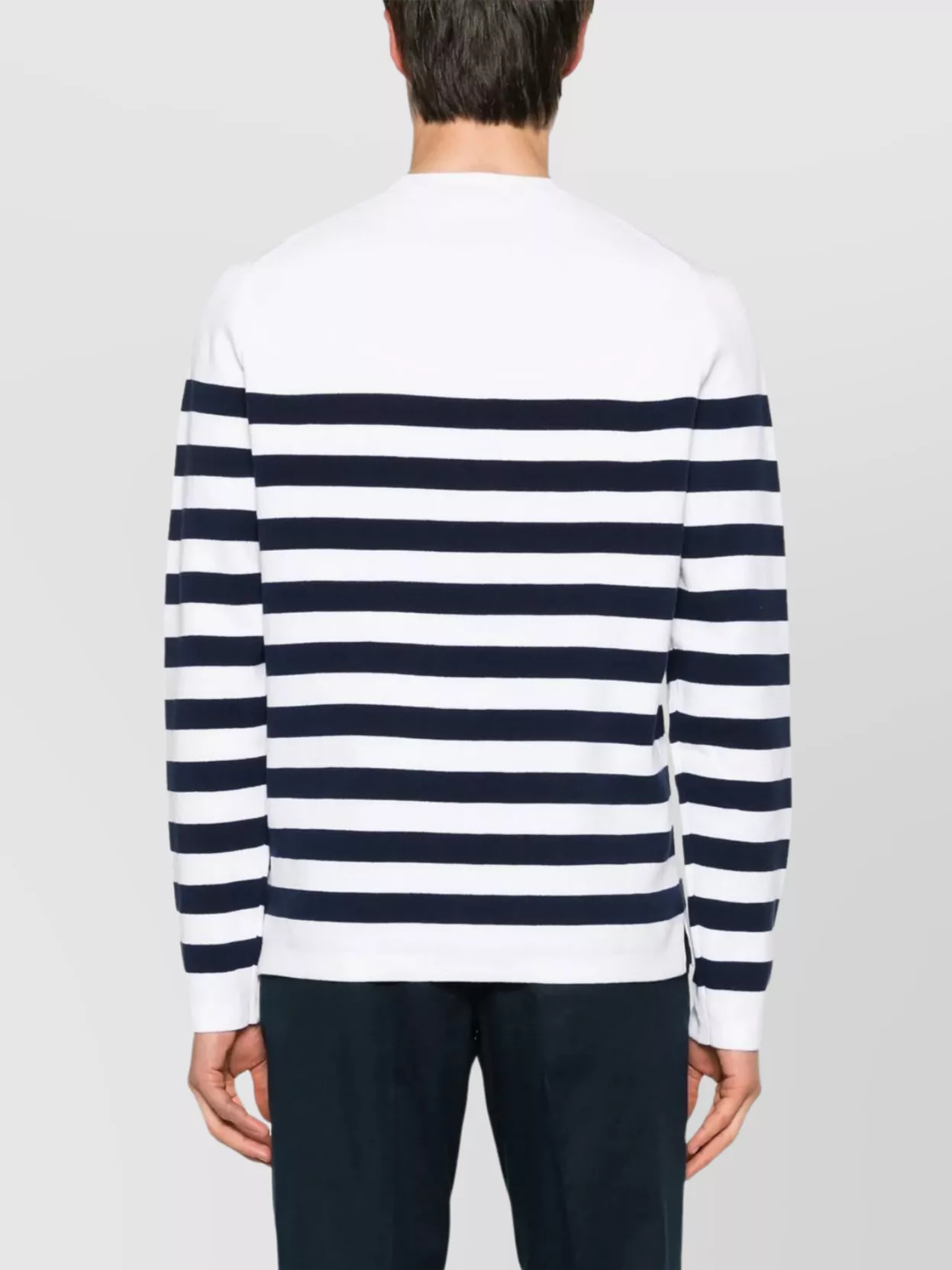Michael Kors Striped Cotton Crew Neck Sweater
