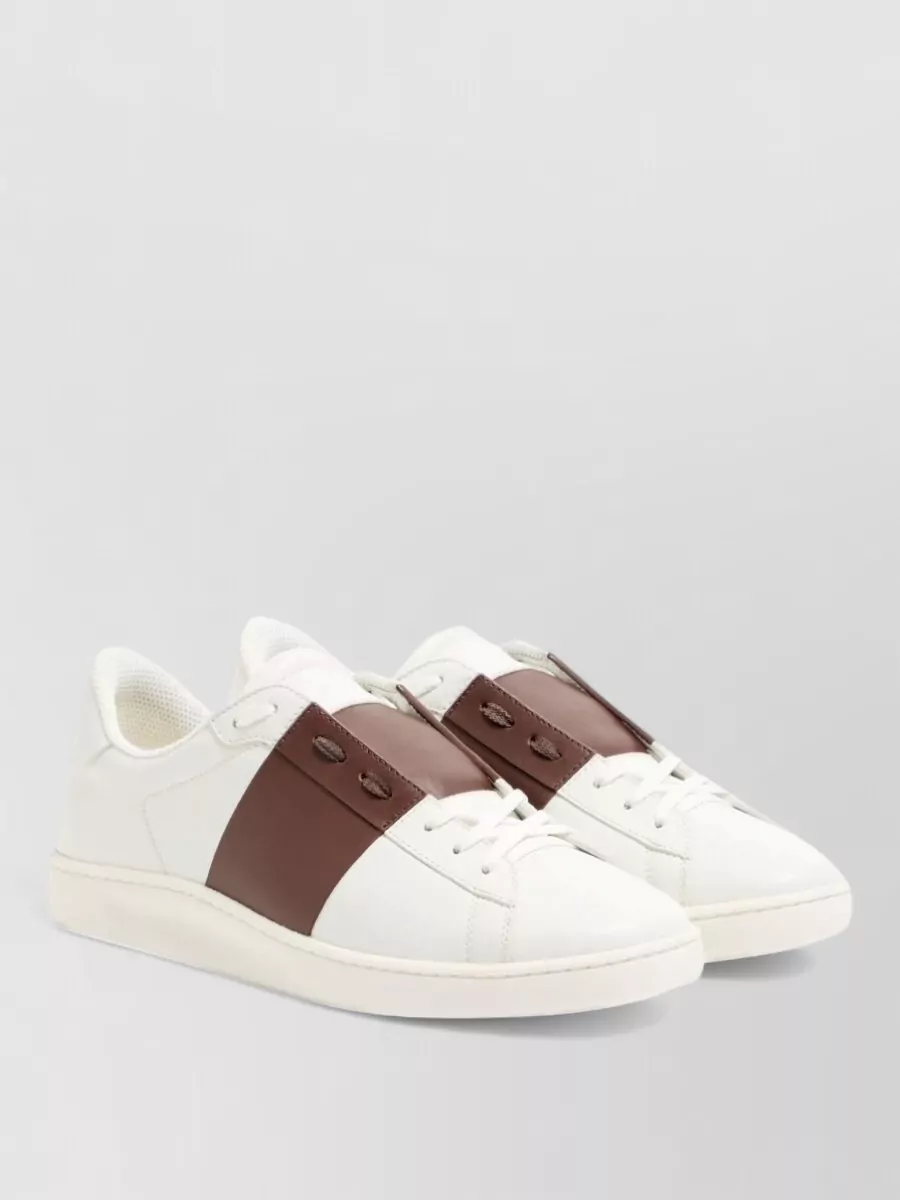Valentino Garavani leather lace-up sneakers