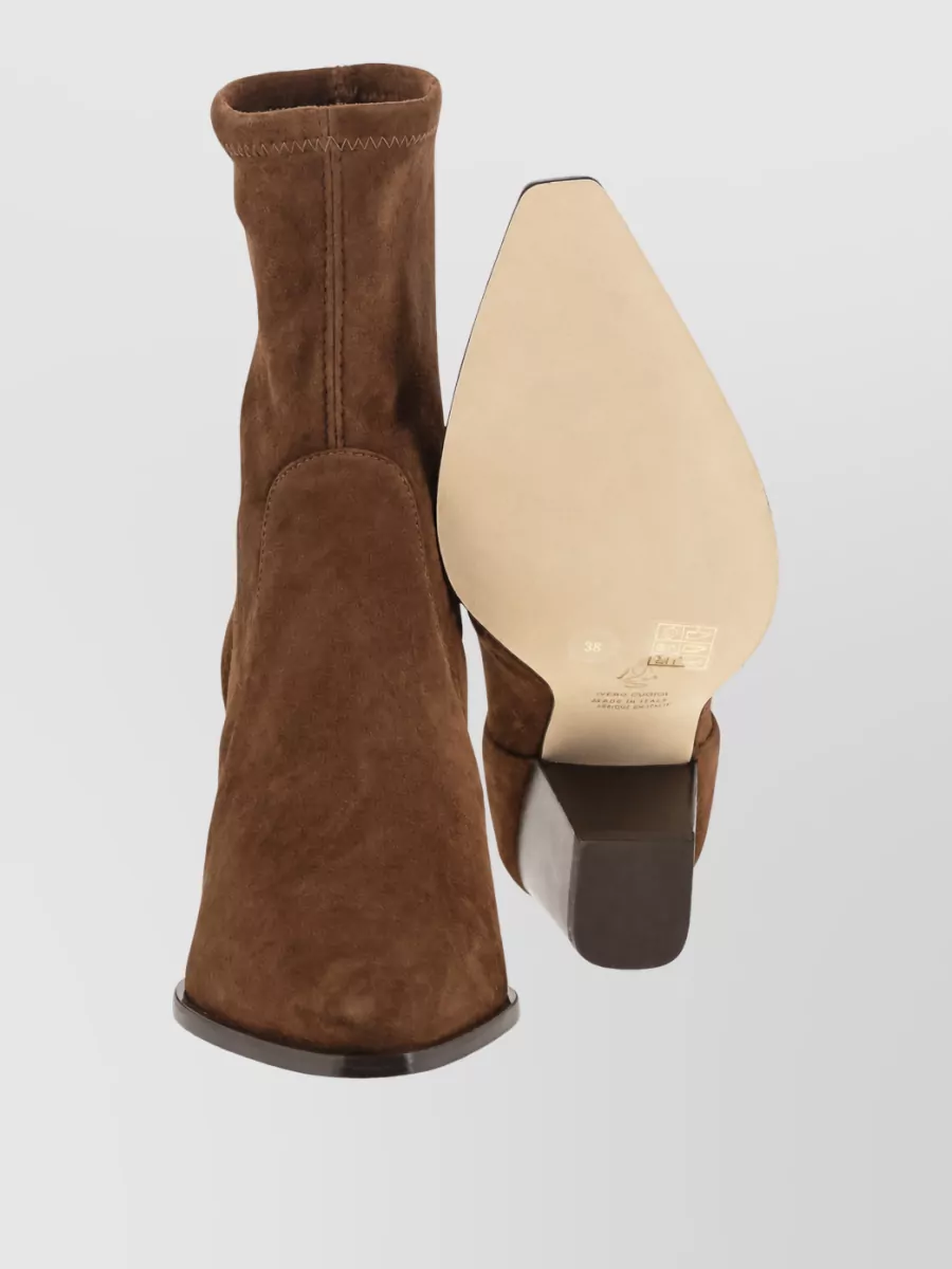 Stuart Weitzman Suede Leather Ankle Boots