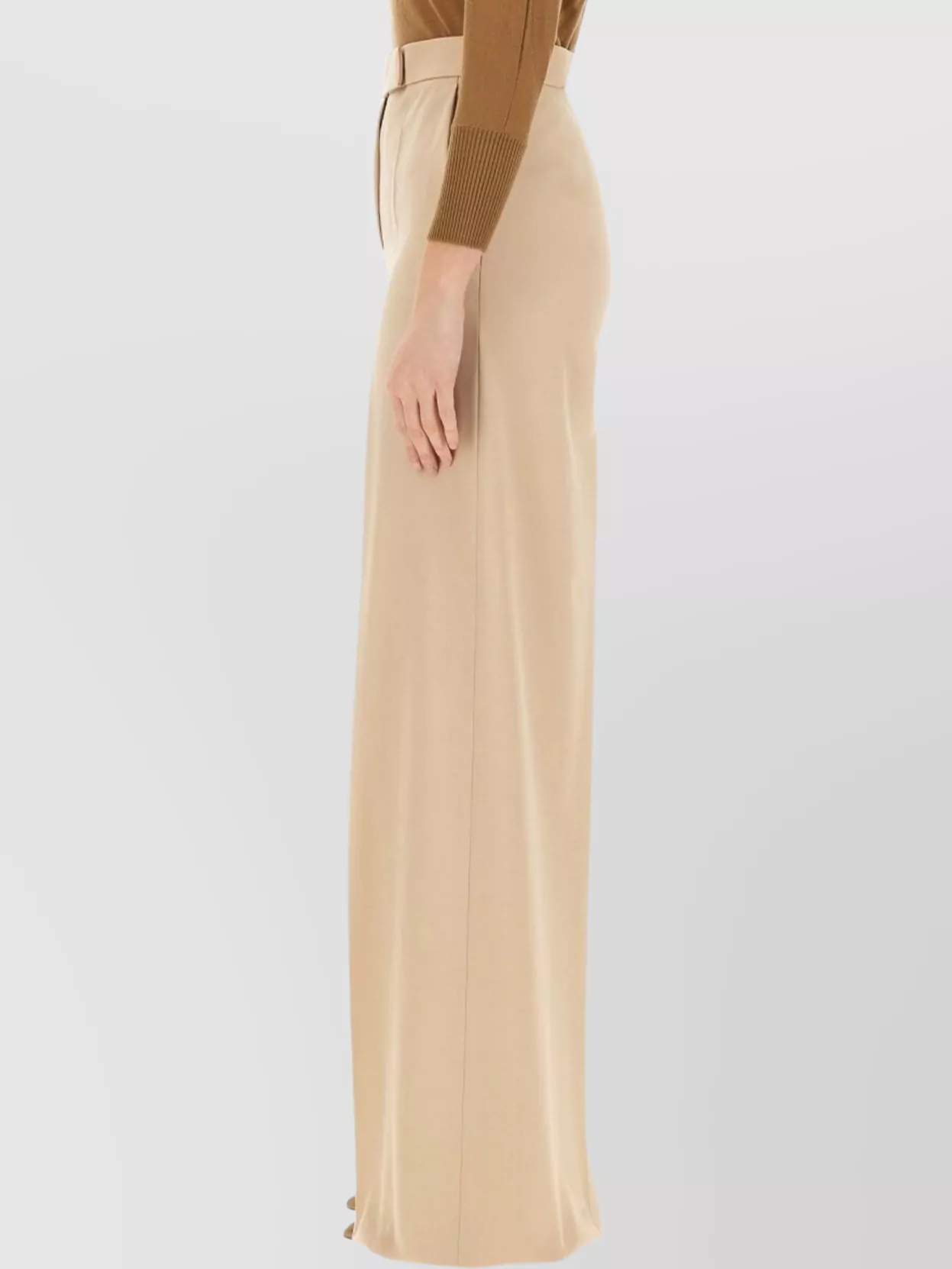 Max Mara High Waist Wide Leg Trousers With Pockets