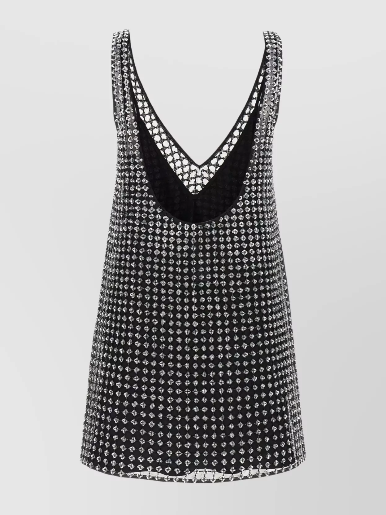 Max Mara Sequin V-Neck Embellished Mini Dress