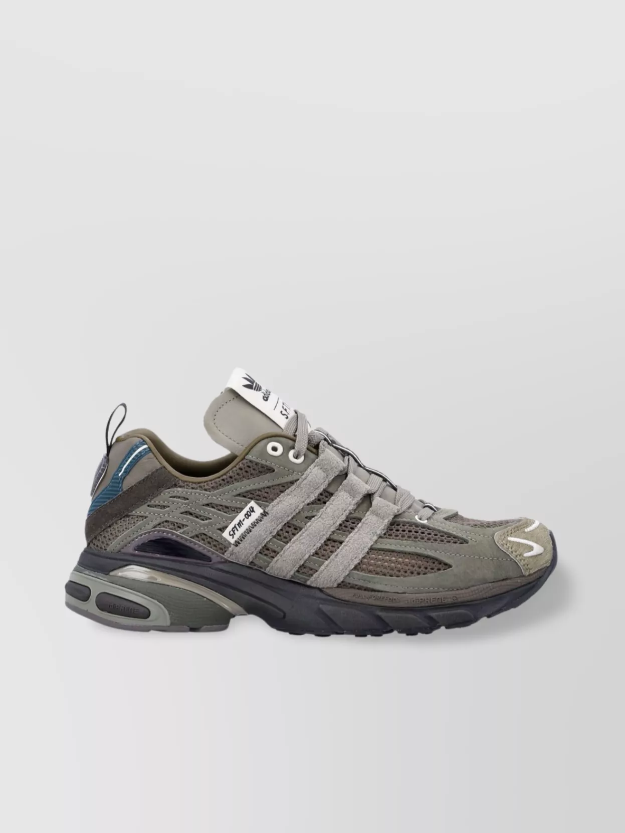 Adidas Originals Mesh Rubber Sole Sneakers With Pony Hair