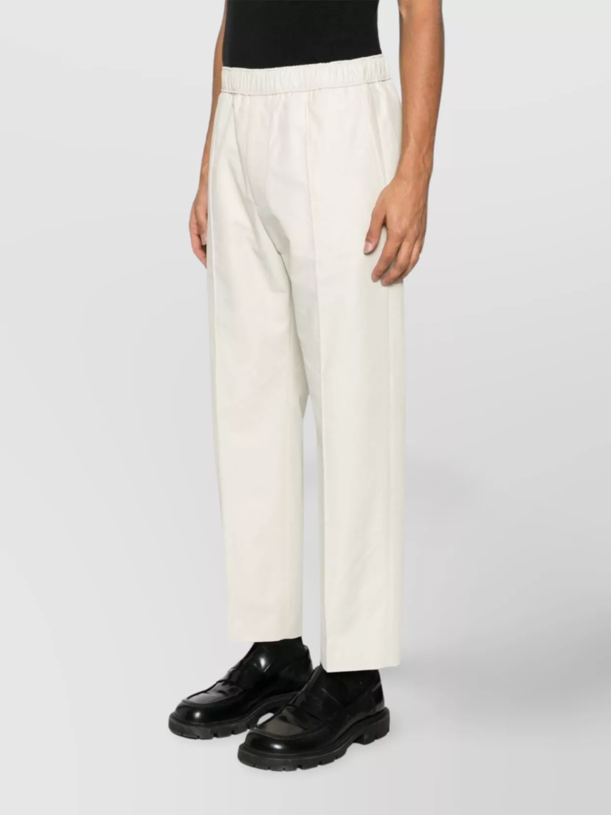 Lanvin Straight Cropped Pleated Trousers