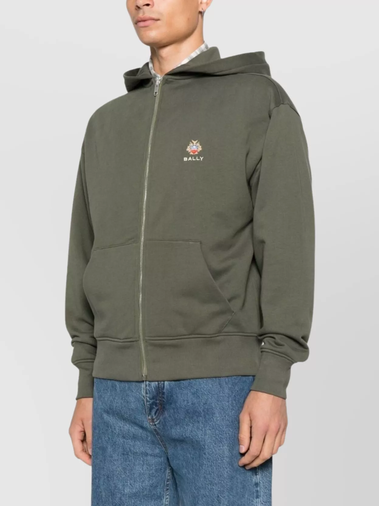 Bally Hooded Long Sleeve Sweater Front Pouch Pocket