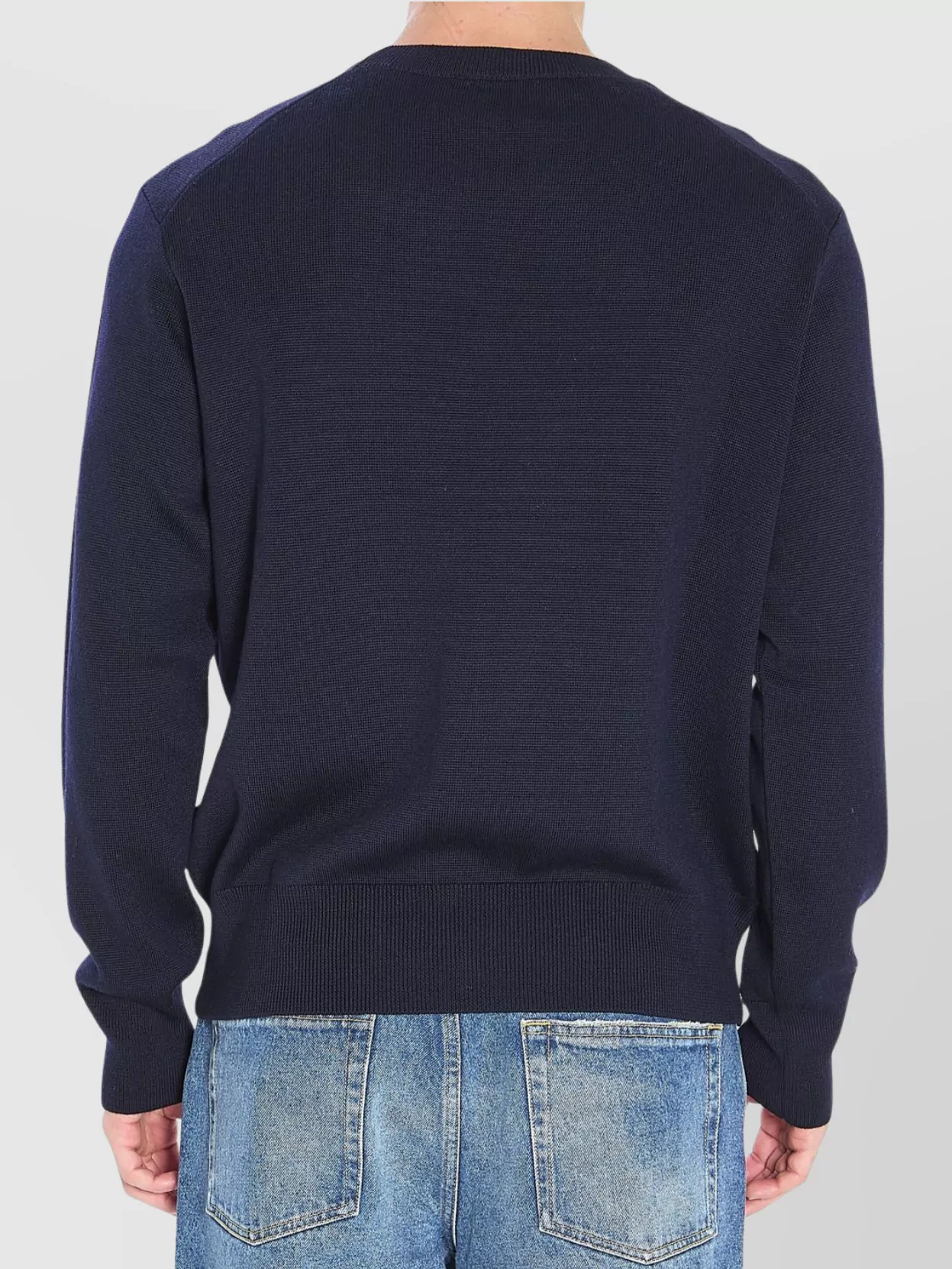 Ami Paris Merino Wool Heart Embroidered Sweater