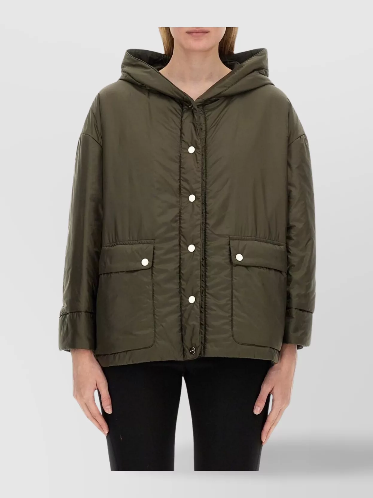 S Max Mara Cube Jacket With Hood And Pockets